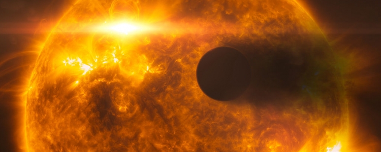Künstlerische Darstellung eines Exoplaneten vor dem Stern HD 189733A als Symbolbild. | Foto: ESA/Hubble