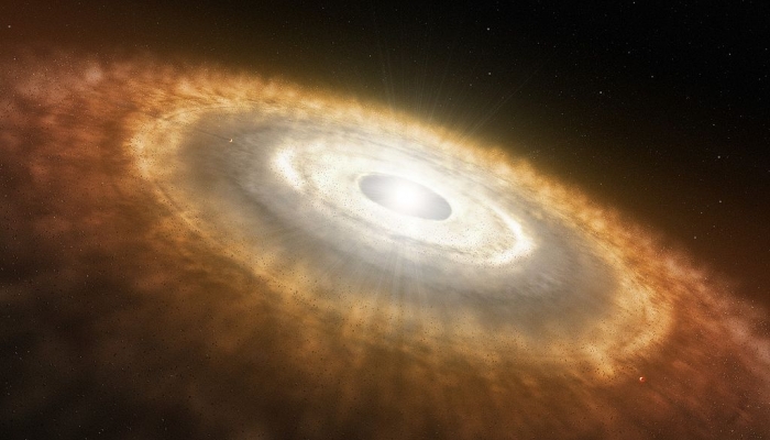 Künstlerische Darstellung eines jungen Sterns mit einer protoplanetaren Scheibe | Foto: ESO/L. Calçada